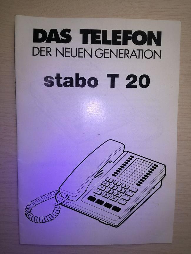 Bild 6 antikes Telefon "stabo T20"-vintage- 90iger, mit Manual - >>>15,-€