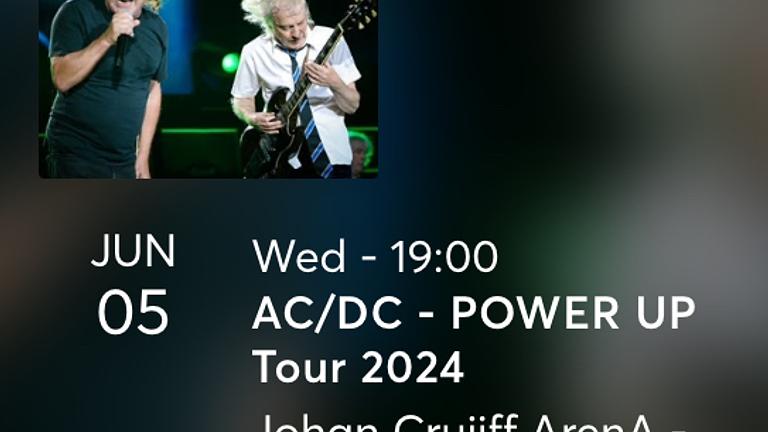 Vorschaubild AC/DC in der Amsterdam-Arena, 2 TOP-Sitzplätze Gang