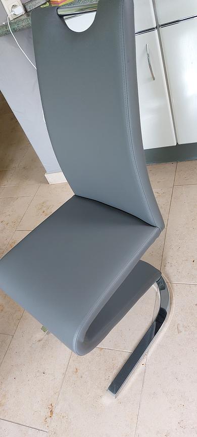 Bild 2 Esszimmer Stühle 4 Stck  "Schwinger" grau/  anthrazit
