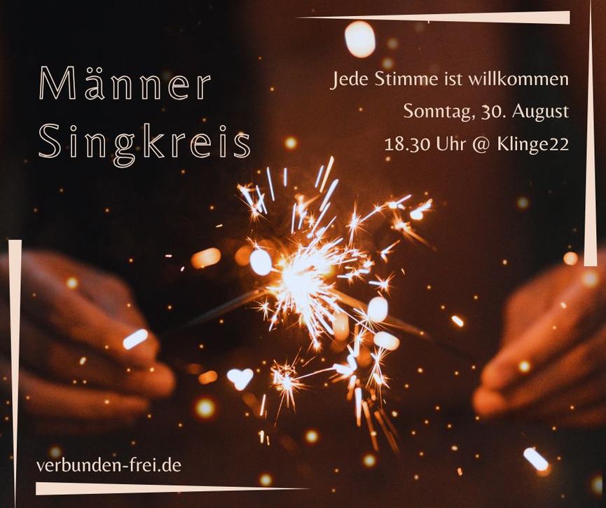 Bild 1 Männer*stimmen ~ Gemeinsam Singen & Verbinden | So, 30.8. ~ 18.30 Uhr @ Klinge22