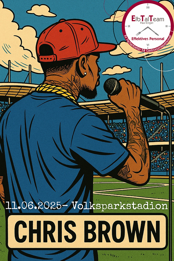 Bild 1 Chris Brown - 11.06.2025 Volksparkstadion Eventkräfte, wir brauchen EUCH !