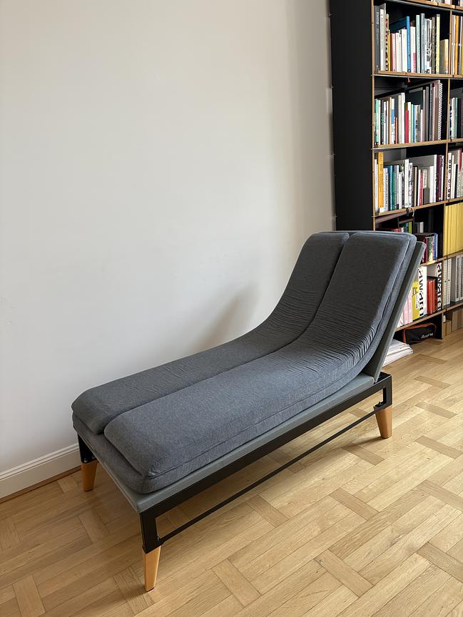 Bild 2 Rekamiere / Schlafsofa in hellbeigem Baumwollstoff