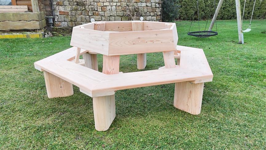 Bild 2 Baumbank aus Lärchen/ Douglasien holz. Frühlingsgeschenk.