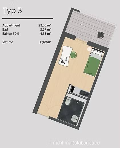 Bild 2 Nachmieter für 1-Zimmer Apartment