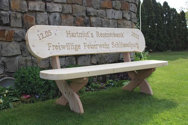 Bild 3 Gartenbank mit Scherenfüße. Hochzeitsgeschenk. Rentners Geschenk.