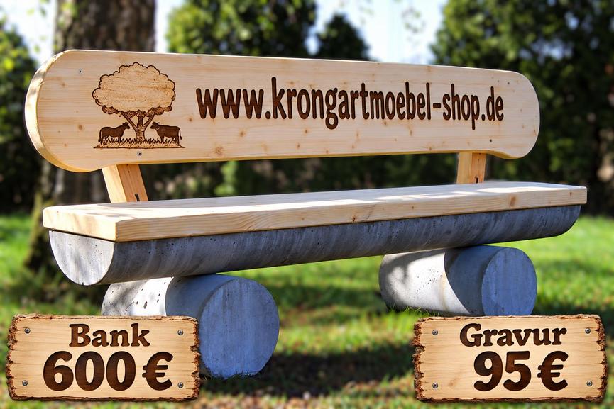 Bild 1 Gartenbank aus Beton ca.350 kg. Weinachtsgeschenk.