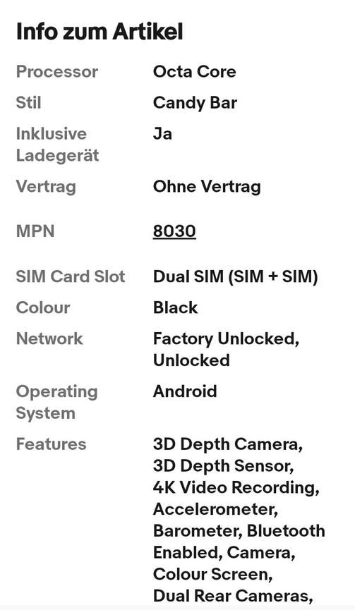 Bild 3 ZTE Blade V30 Vita 128GB Black 4G LTE Dual Sim Unlocked Smartphone, Handyhülle