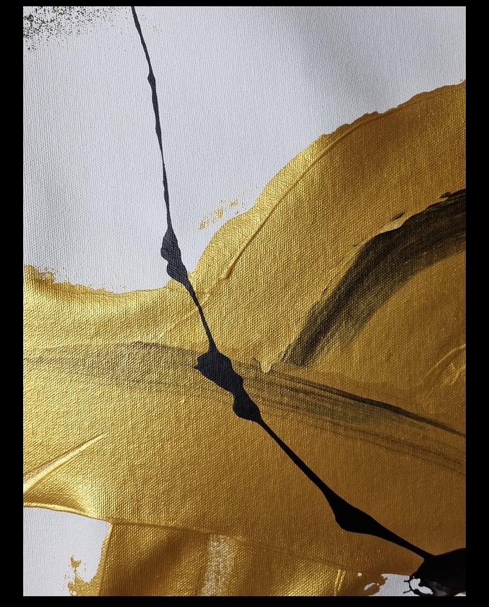 Bild 7 ​XXL UNIKAT: Laurence Lexx (1969) – „Gold Rush“ – Handsigniert (120x105 cm)