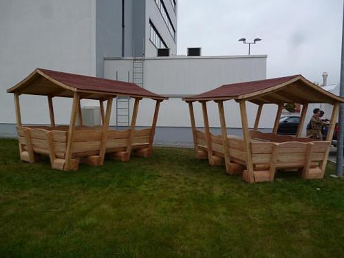 Bild 12 Gartenbank aus Lärche mit Gravur. Weinachtsgeschenk.