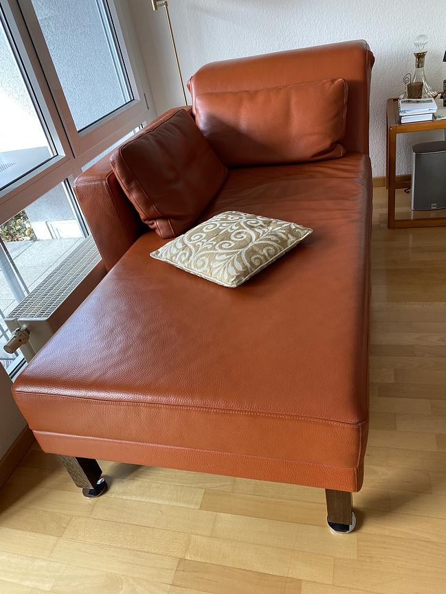 Bild 2 Recamiere echt Leder