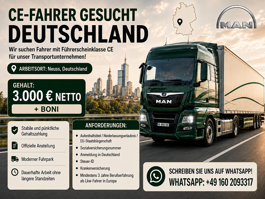 Bild 1 Berufskraftfahrer / LKW-Fahrer (m/w/d) – Führerscheinklasse CE