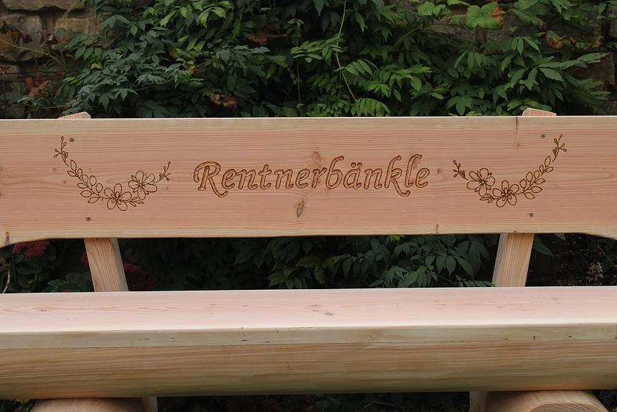 Bild 5 Gartenbank aus Holz. Rentners Geschenk.