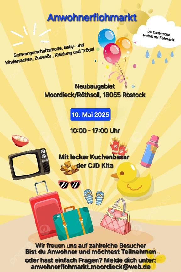 Bild 1 Anwohnerflohmarkt Moordieck/Röthsoll am 10. Mai 2025