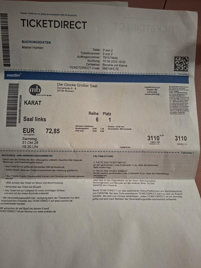 Bild 2 KARAT Tickets