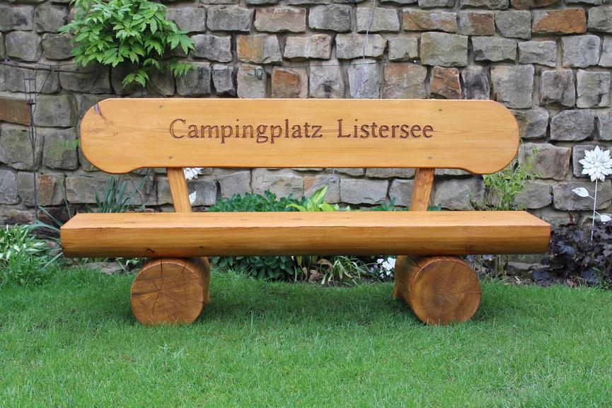 Bild 7 Gartenbank aus Lärche mit Gravur. Hochzeitsgeschenk. Weinachtsgeschenk.