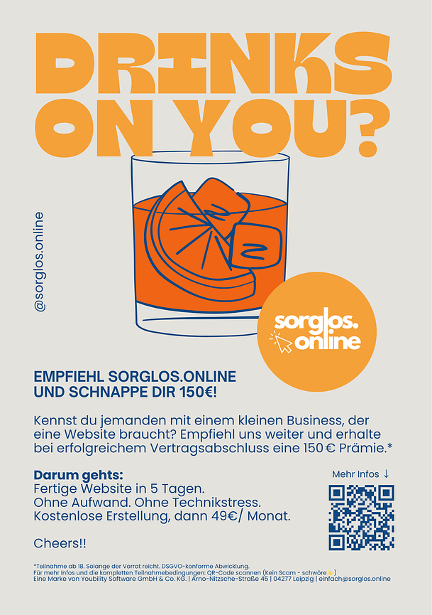 Bild 1 EMPFIEHL SORGLOS.ONLINE UND SCHNAPPE DIR 150€!