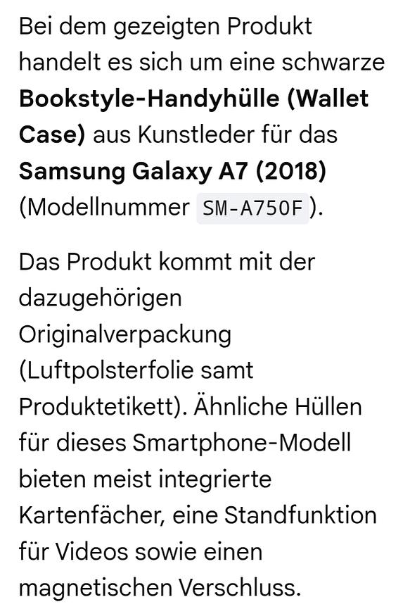 Bild 3 Samsung Handyhülle: SM-750F/ Galaxy A7 (2018) 64GB Black