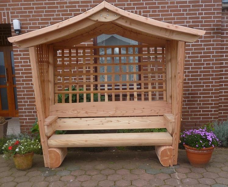 Bild 12 Gartenbank aus Lärche mit Gravur. Hochzeitsgeschenk. Krongartmöbel.
