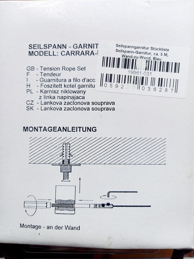 Bild 3 Vorhänge weiß NEU + Seilspanngarnitur 5m blau NEU