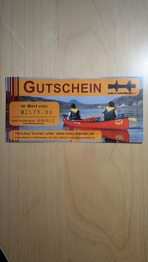 Bild 1 Kanutour Dresden 75€ Gutschein