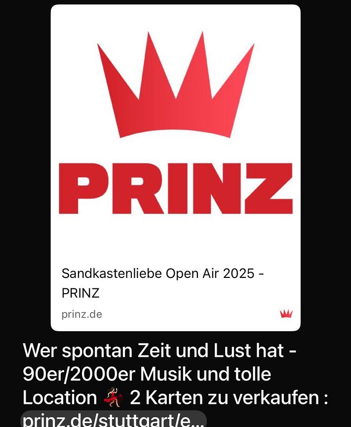 Bild 1 Sandkastenliebe heute 10.8.25 ab 17 Uhr