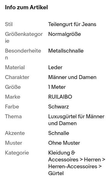 Bild 2 Luxusgürtel für Männer und Damen | Hochwertiger PU-Gürtel mit Metallschnalle