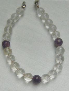 Bild 3 Armband, Bergkristall mit Amethyste