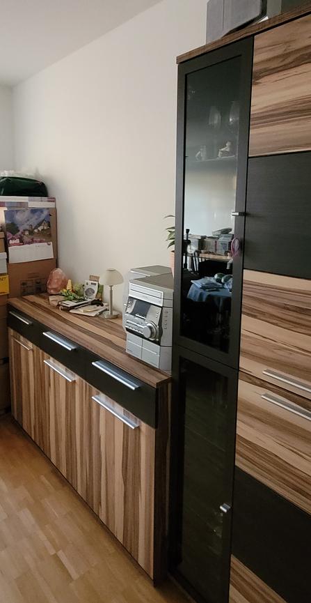 Bild 9 Vitrinenschrank, Sideboard, Wandboard, Sonoma-Eiche, Maße LxHxT 2,3 x 2,0 x 0,4