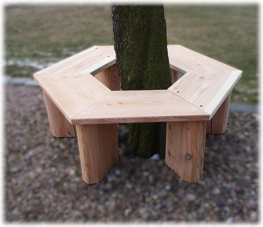 Bild 5 Baumbänke aus Lärchen- bzw. Douglasienholz.