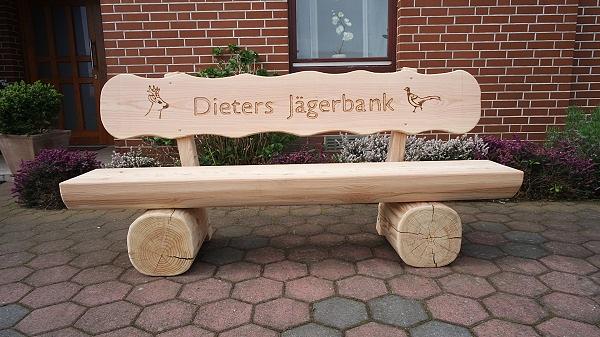 Bild 12 Gartenbank mit Bild. Hochzeitsgeschenk. Rentners Geschenk. Jäger Geschenk.