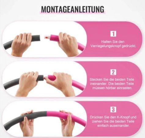 Bild 3 8 Teile Hula Hoop Fitness Reifen Schaumstoff Bauchtrainer Fitnesstraining