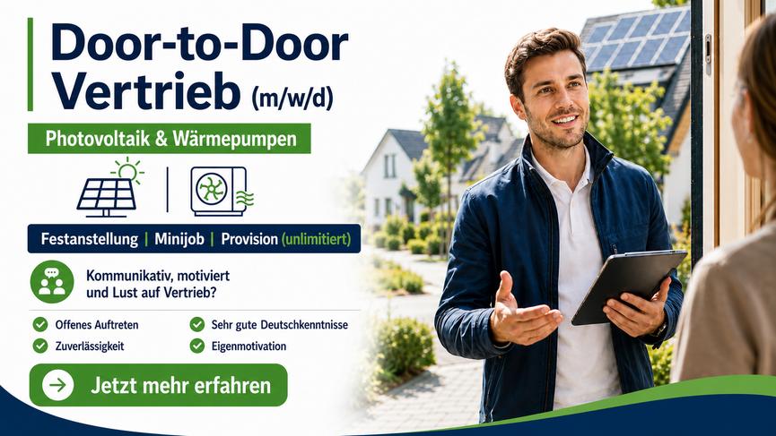 Bild 1 Door-to-Door Mitarbeiter (m/w/d) gesucht – starke Verdienstmöglichkeiten