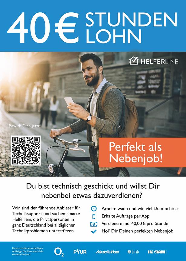 Bild 1 Gesucht sind Helferline für technische Aufgaben