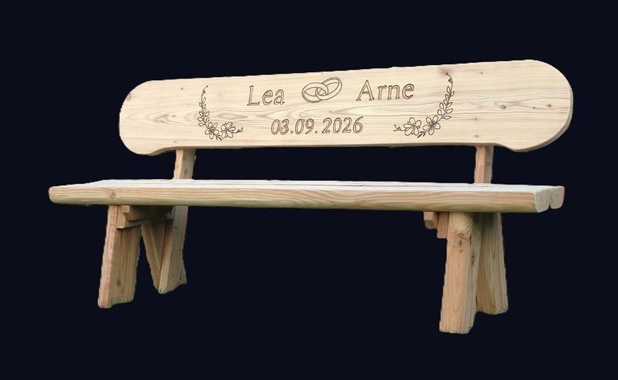 Bild 6 Sitzbänke mit Gravur. Hochzeitsgeschenk. Rentners Geschenk.