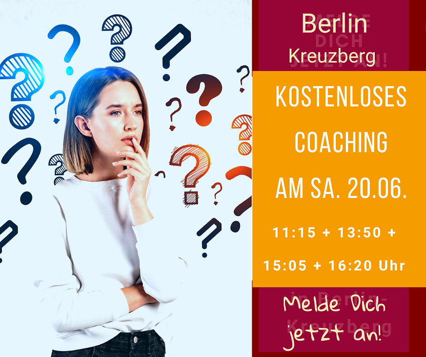 Bild 1 Kostenloses Coaching am Sa. 20.06. in Berlin-Kreuzberg - Jetzt anmelden!