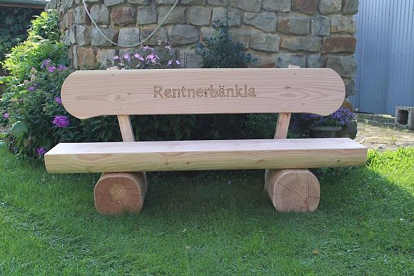 Bild 1 Gartenbank aus Holz. Rentners Geschenk.