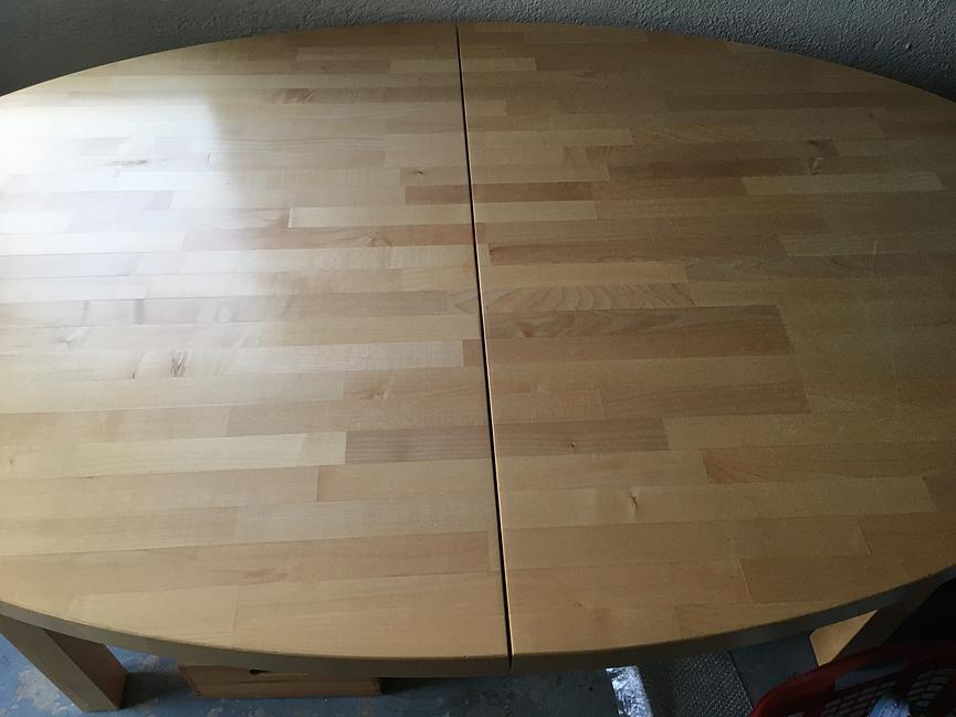 Bild 2 Ovaler Holztisch Buche zu verkaufen