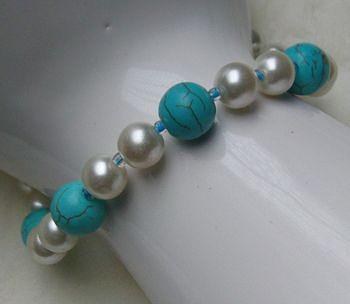 Bild 1 Armband mit Türkis, Perlen und Rocaille