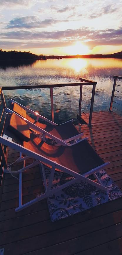 Bild 4 Arbeiten am See - Betreuung das Saunabootes am Störmthaler See