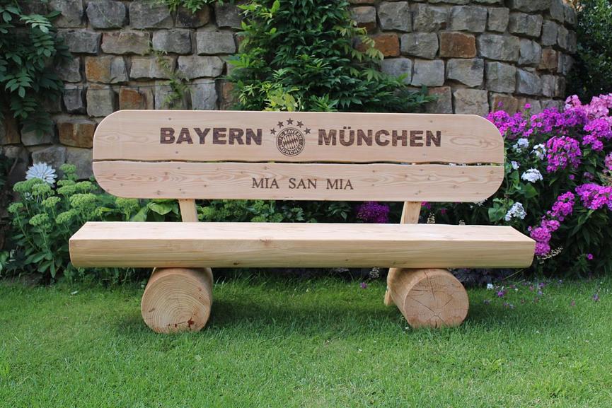 Bild 1 Gartenbank mit Gravur. Jubiläums Geschenk. Hochzeitsgeschenk.