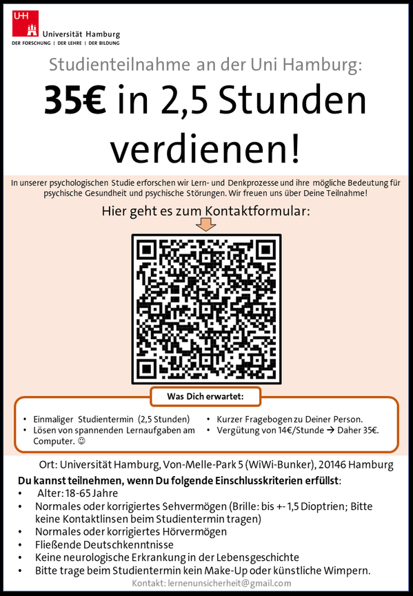 Bild 1 35€ für Studienteilnahme (2,5 Stunden) - Hamburg