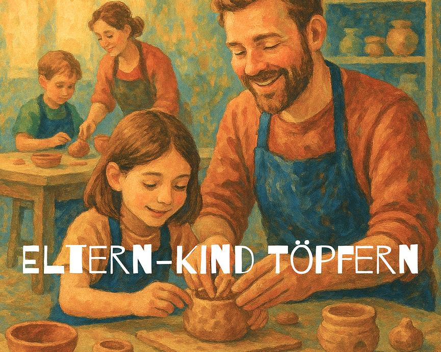 Bild 1 Eltern-Kind-Töpfern zum Weltkindertag