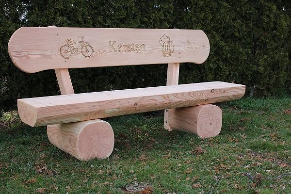 Bild 5 Gartenmöbel. Gartenbank mit Gravur. Hochzeitsgeschenk.