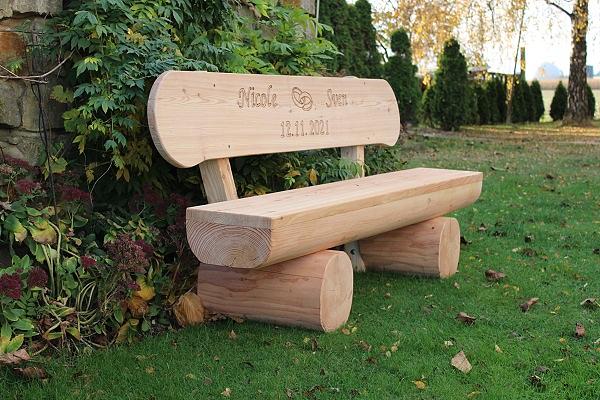 Bild 6 Gartenbank mit Gravur. Hochzeitsgeschenk. Rentners Geschenk.