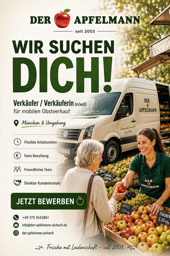 Bild 1 Flexibler Studentenjob in München – Verkäufer/in für mobilen Obstverkauf gesucht