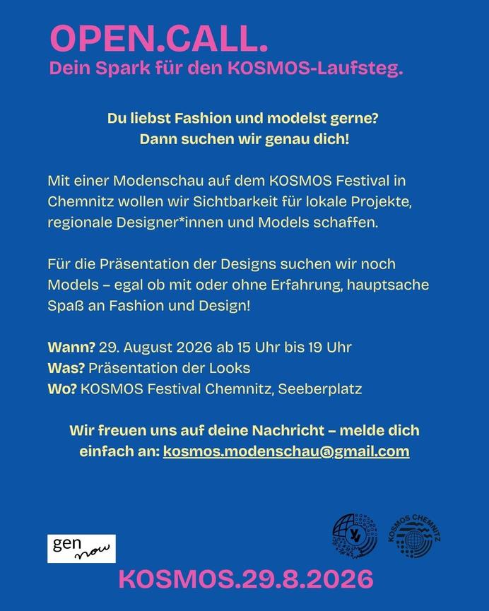 Bild 1 Models für KOSMOS Festival in Chemnitz am 29.8.2026