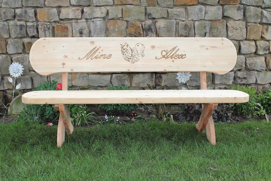 Bild 9 Gartenbank mit Bild. Hochzeitsgeschenk. Rentners Geschenk. Jäger Geschenk.
