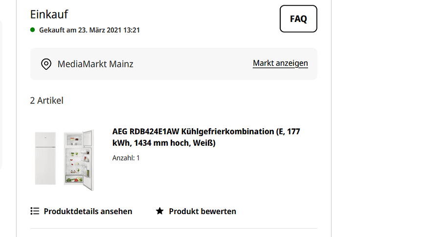 Bild 7 AEG Kühlgefrierkombination