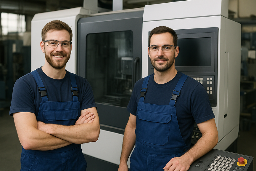 Bild 1 CNC Maschinenbediener und CNC Programmierer