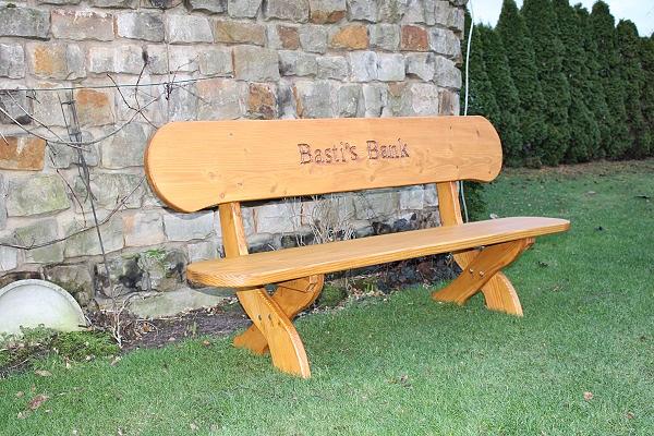 Bild 10 Holzbank . Jubiläumsgeschenk. Rentners Geschenk. Gartenbank.